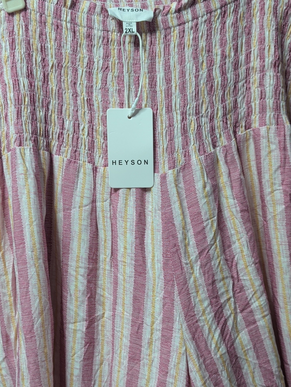 Heyson Women's Pink Striped Wide Leg Pants